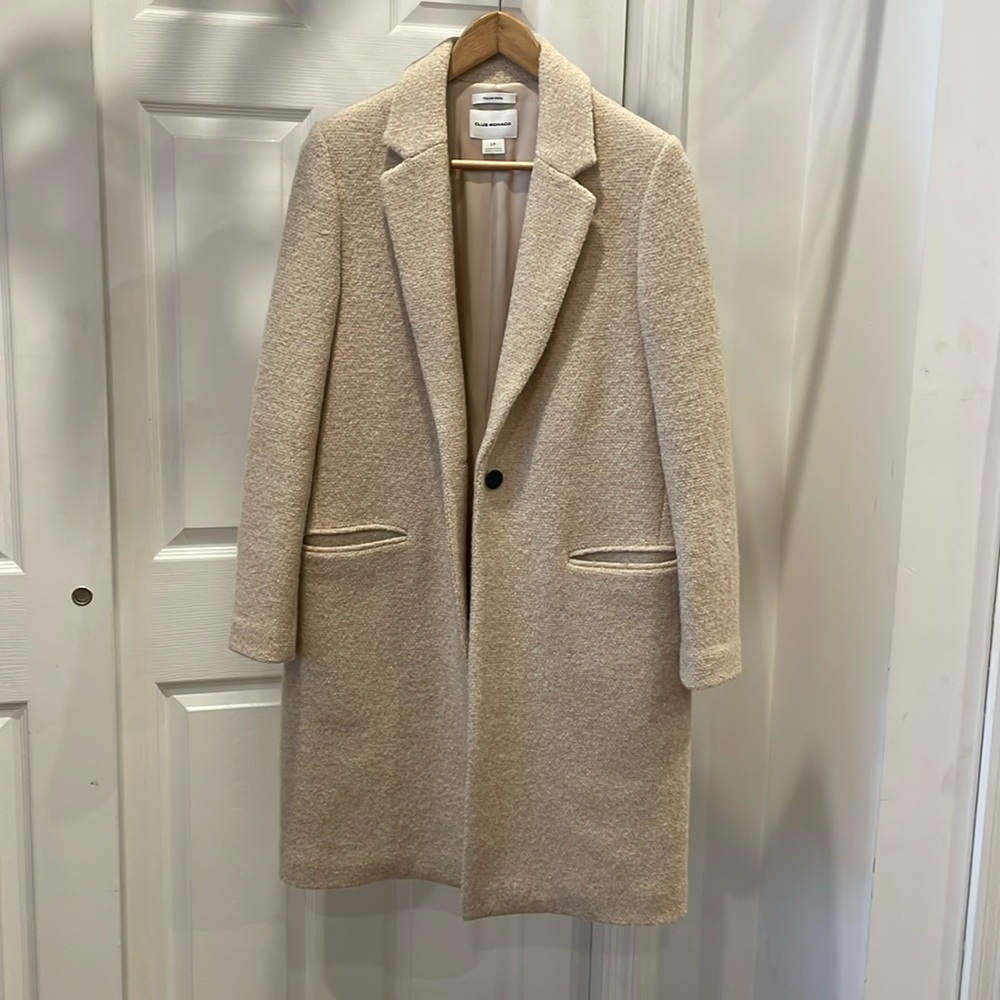 Cream Club Monaco Alpaca Wool Coat
